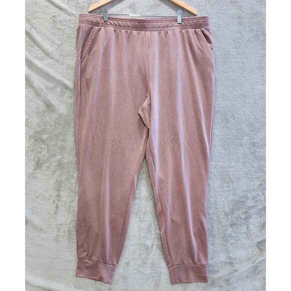 Eddie Bauer Lounge Womens Mauve Pull On Jogger Pants Size XXL Stretch Casual - Picture 1 of 14